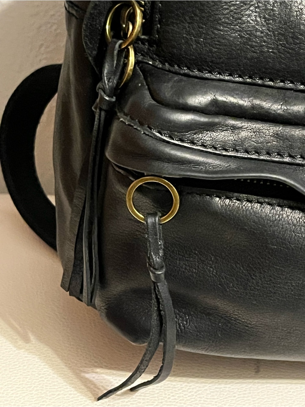 Madewell Black Leather Mini Backpack - Picture 5 of 6